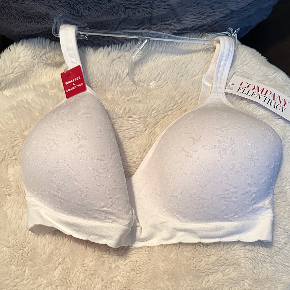 Ellen Tracy Women's Elegant White Bra